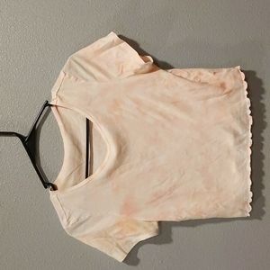 Tie dye multi color pink crop top